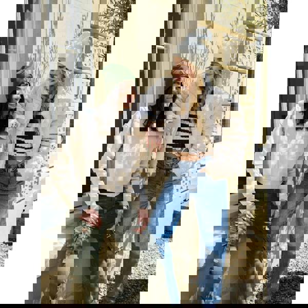 Pink Vanilla Boston Silk Detail Crop Sweater