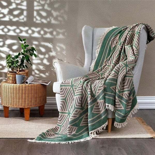 Cotton and Olive Ela Soft Jacquard Cotton Bedspread, Marigold Orange, Double | SECONDS