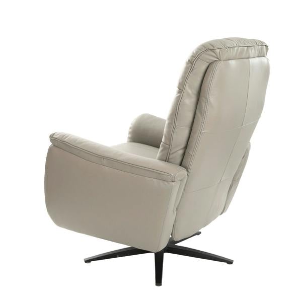 Angel Cerdá Grey leather swivel armchair 5114