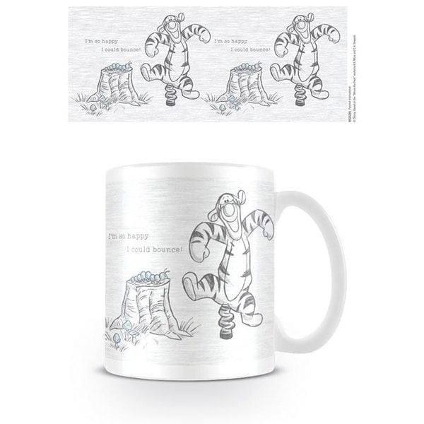 Winnie the Pooh Bounce Mug - Black/White