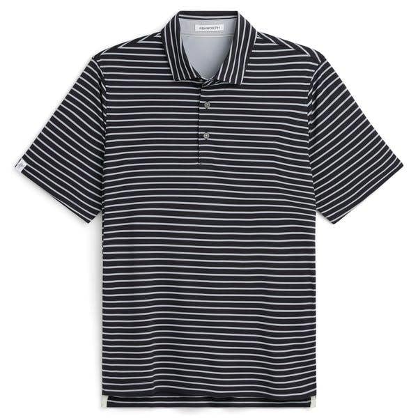 La Quinta Striped Polo in Black / Grey