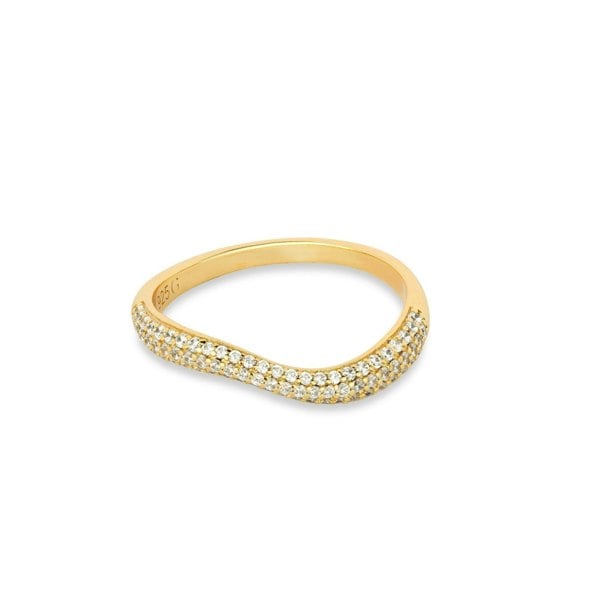 Gold Trip Crystal Wave Ring