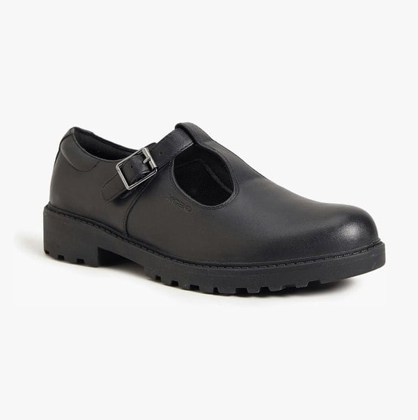 GEOX J CASEY GIRL Kids Leather Ballerina Black