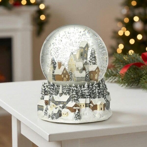 Garden Greatness Musical Snowglobe Village Scene