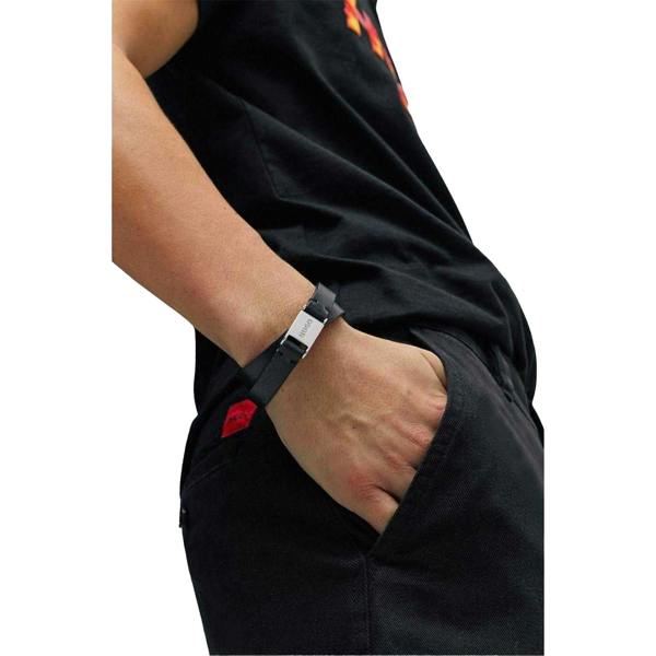 Hugo Polished Leather Reversible Bracelet - Black - 