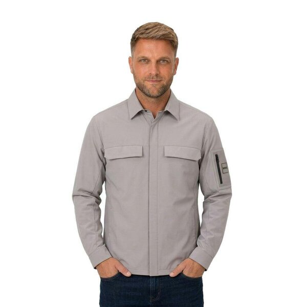 BOSS Tour Overshirt Open Grey