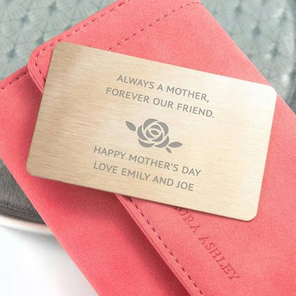 Personalised Mother's Wallet Keepsake - alternative angle