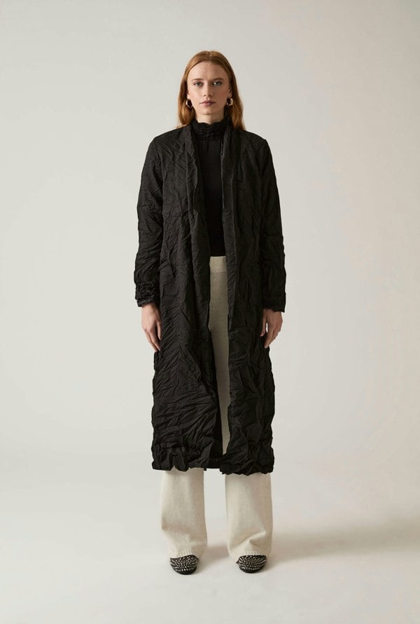 James Lakeland Crinkled Black Cardigan