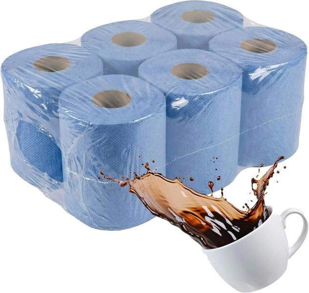 Blue Centrefeed 2ply Embossed Paper Hand Towels Tissue