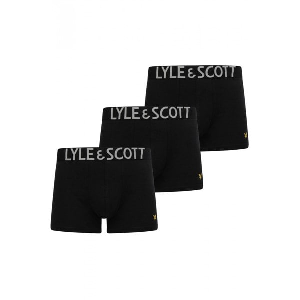 Lyle & Scott 3-Pack Daniel Boxer Briefs, Black