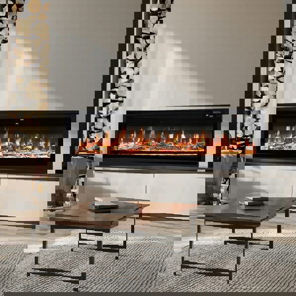 40/50/60 Inch Electric Fireplace 9 Colour LED Flame Effect Heater With Remote Control Freestanding Fireplaces Living and Home