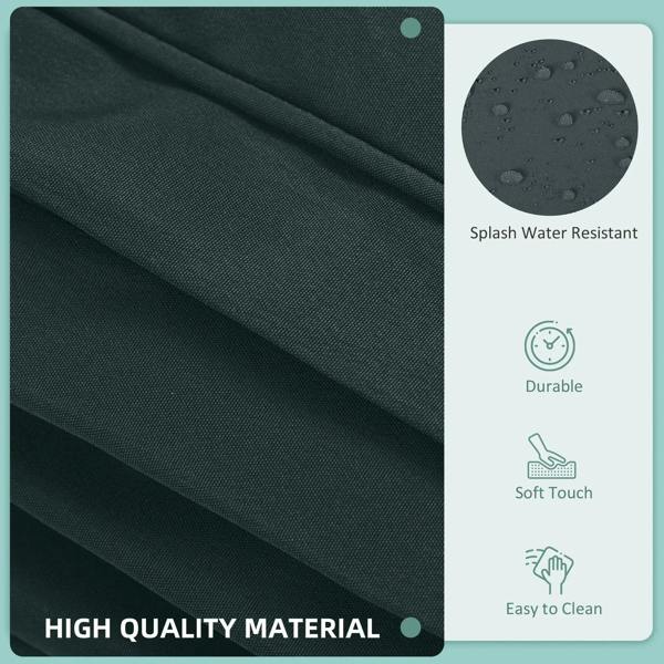 Dark grey polyester cushion cover fabric with water-resistant textured surface