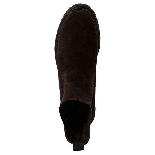 Tamaris Womens Mocca Brown Leather Classic High Chelsea Ankle Boots