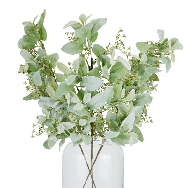 Wyld Haus Set of 3 Artificial Large Winter Sprig With Lambs Ear And Wax Flower
