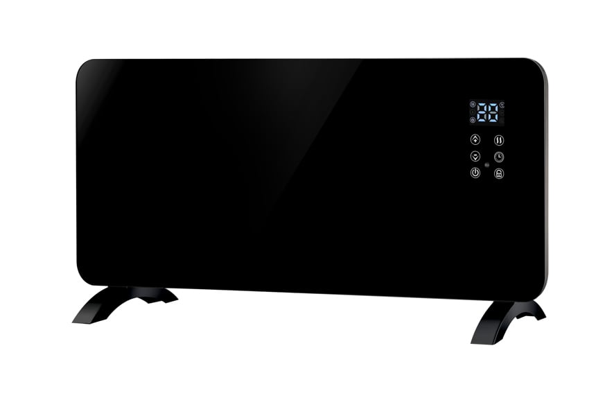 Airmaster Smart panel heater with Wifi, App or Digital Control 2000W Black Glass
