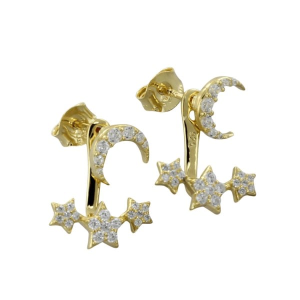 Star and Moon 2 in 1 Earrings - Reeves & Reeves