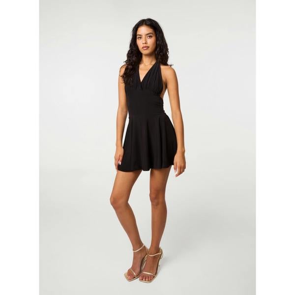 Pink Vanilla Slinky Halter Neck Dress
