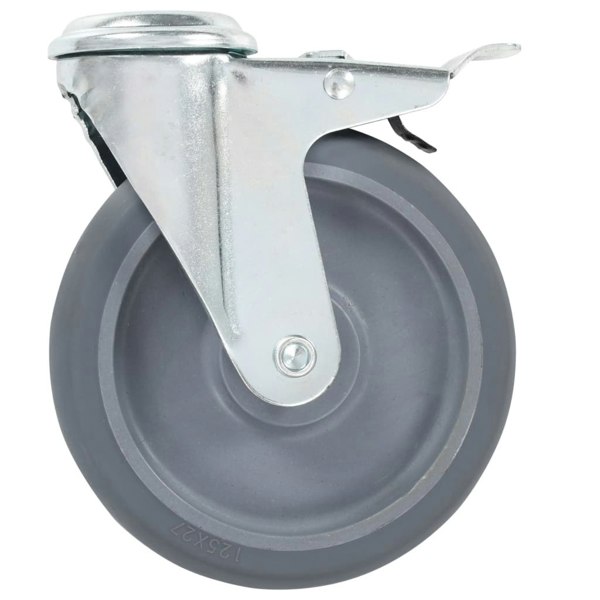 Berkfield Bolt Hole Swivel Casters 4 pcs 125 mm