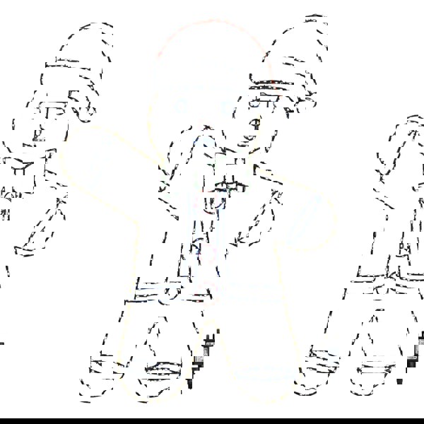 Samuel Alexander 1.2m x 90cm Light up FlexiBright Gingerbread Man Decoration with 456 Twinkling Multi-Coloured LEDs