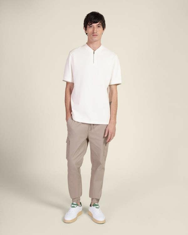 Larsson & Co Heavy T-Shirt With Baseball Collar