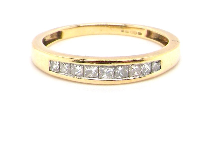 Vintage Tom An 18 carat gold half hoop diamond eternity ring