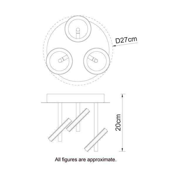 COSYLYTE Holdon 3 Ring Integrated LED Ceiling Spotlight