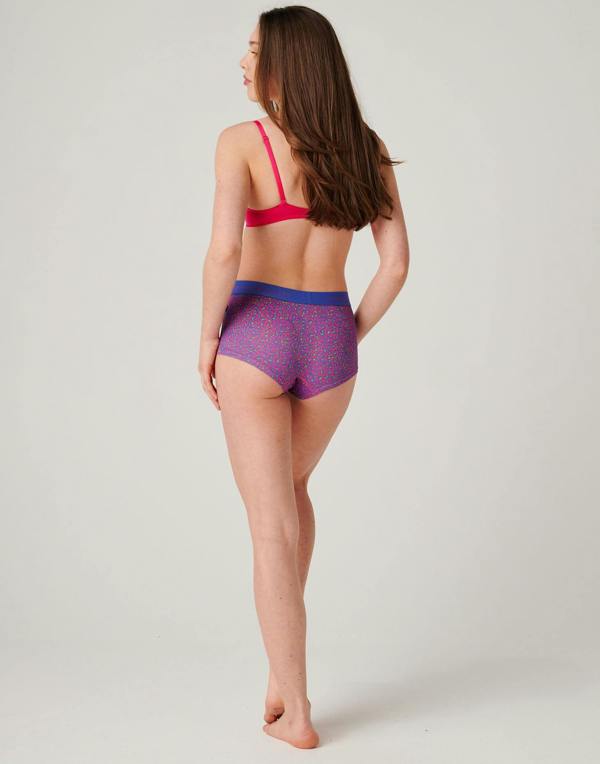 British Boxers Women's Bamboo Hipster Boxer Brief – Cobalt Roar
