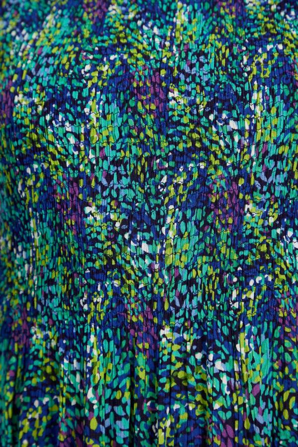 Mudflower Dotty Print Shirred Bodice Midi Dress