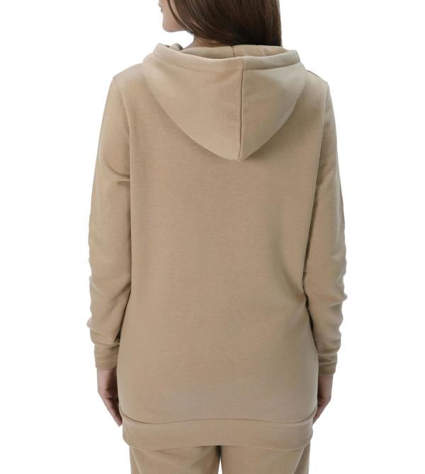 Smart Living Ladies Pullover Longline Hoodie - Toffee