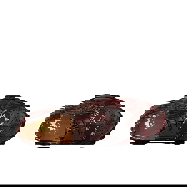 Embassy London Vivienne - Floral & Burgundy - Women's oxford lace-up shoe with brogue details