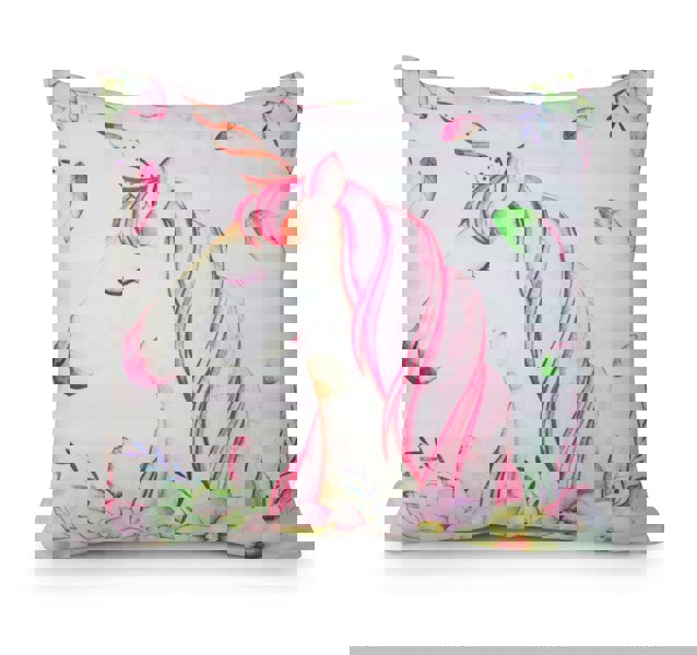 Velosso Colourful Unicorn Printed Cushion - 43cm x 43cm