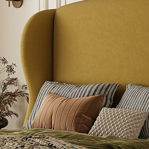 Amara Wingback Double Bed, King Size-Weilai Concept-Weilai Concept