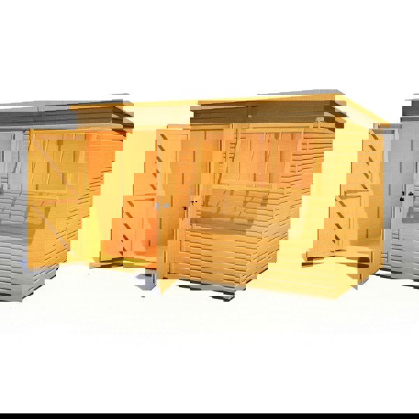 Shire Ranger 12x6 Double Door Premium Pent interlock Shiplap Shed - Best Shed