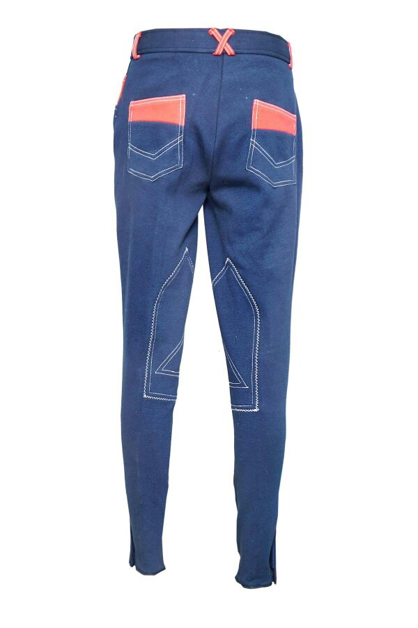 eQuitack Women's Performance Diesel Horse Riding Jodhpurs Navy/Red