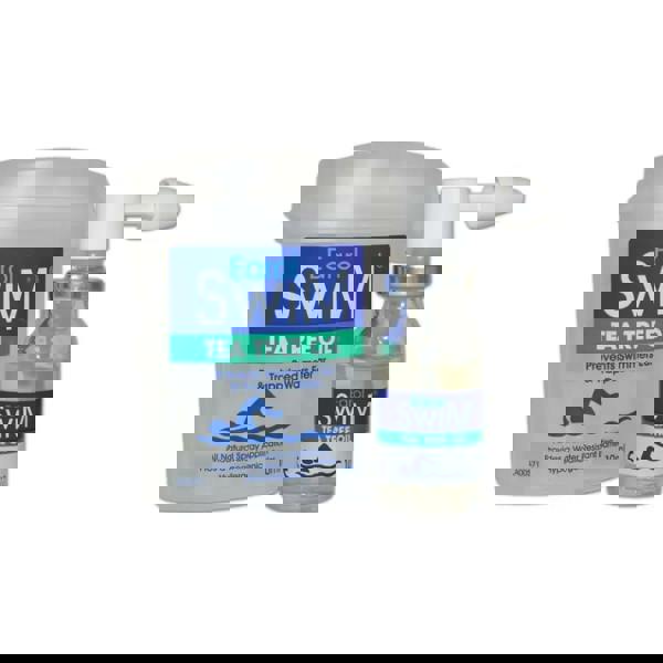 Earol Swim tea tree oil spray bottle with white nozzle and blue label