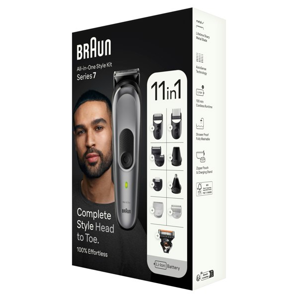 Braun All-In-One Style Kit Series 7 MGK7440, 11-in-1 Kit For Beard, Hair, Manscaping & More