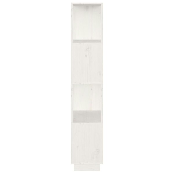 Berkfield Book Cabinet/Room Divider White 51x25x132 cm Solid Wood Pine