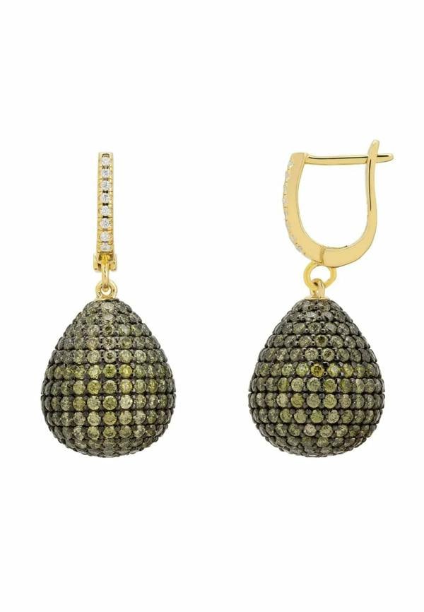 Valerie Pear Drop Gemstone Earrings Gold Peridot - LATELITA Earrings