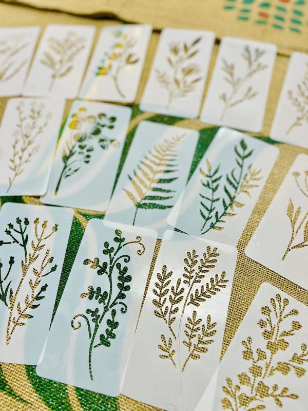 Sourdough By The Sea Botanical Grass & Leaf Stencils for Crafts Patterns Templates