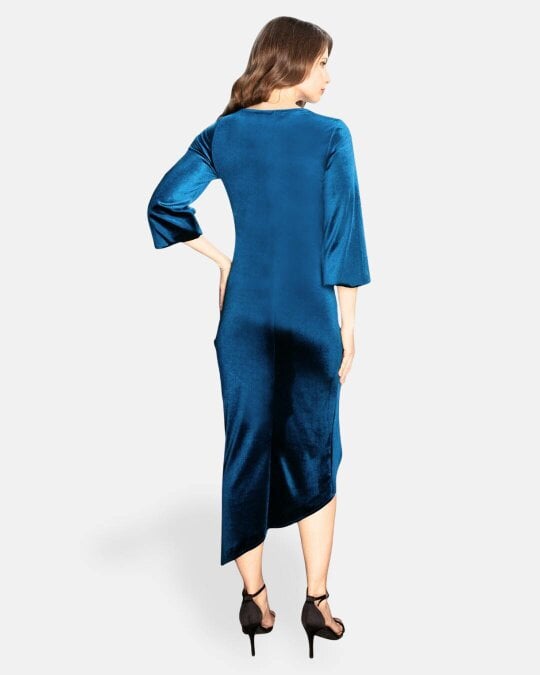 HotSquash Velvet Ruched Party Dress