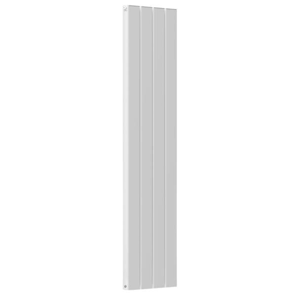 407mm-x-1800mm-Double-Aluminium-Panel-Radiator-in-White--Model-Lena--Wall-mounted