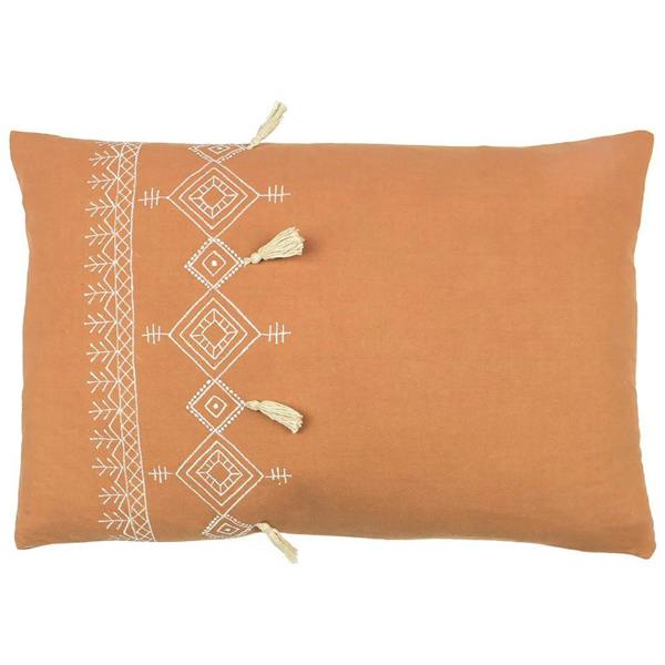 Furn Pritta Tassel Cushion Cover - Cinnamon Orange - 