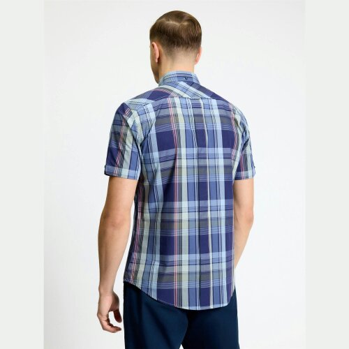 Ben Sherman Mens Block Check Shirt - Twilight Denim