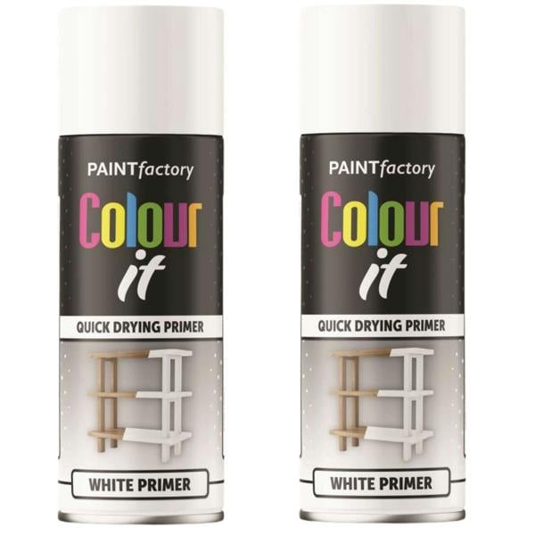 Paint Factory 2X  White Primer Spray Paint 400ml