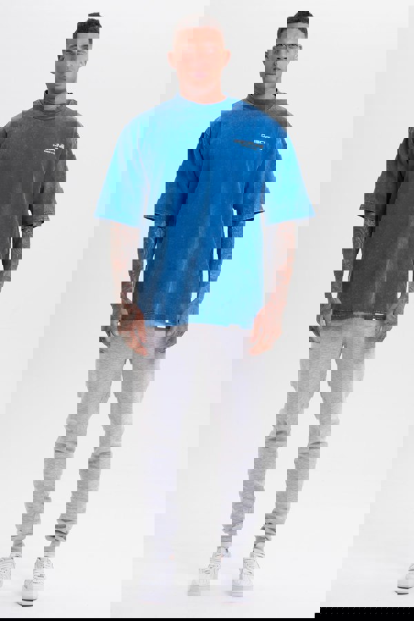 Discipline 365 Washed Blue Oversized Tee