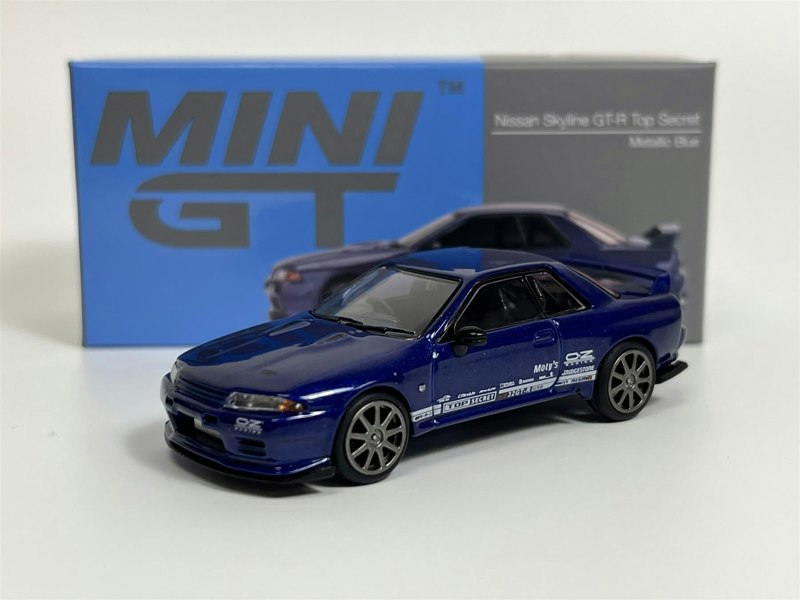 Mini GT Nissan Skyline GT R Top Secret VR32 Metallic Blue RHD 1:64 MGT00589R