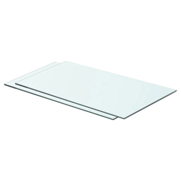 Berkfield Shelves 2 pcs Panel Glass Clear 60x30 cm