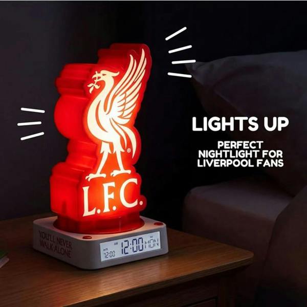Liverpool FC Light Up Alarm Clock, Bedroom, Sports, Gift