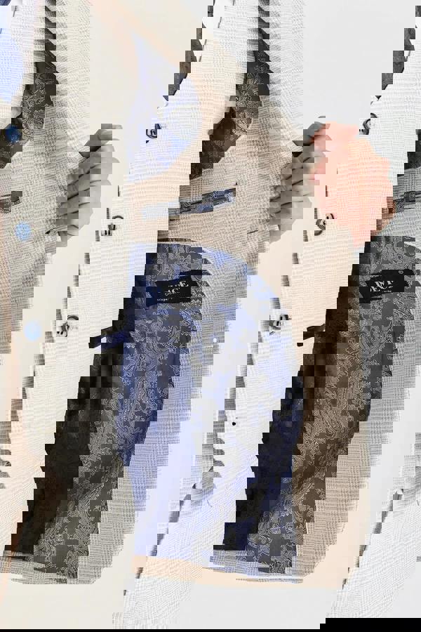 Paul Andrew Regent - Boys Cream 3 Piece Prince Of Wales Checked Suit