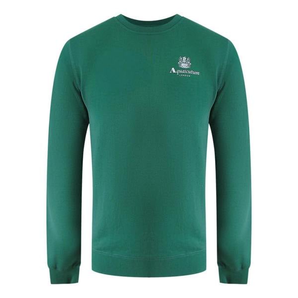 Aquascutum Active Small Logo Crew Neck Hunter Green Fleece